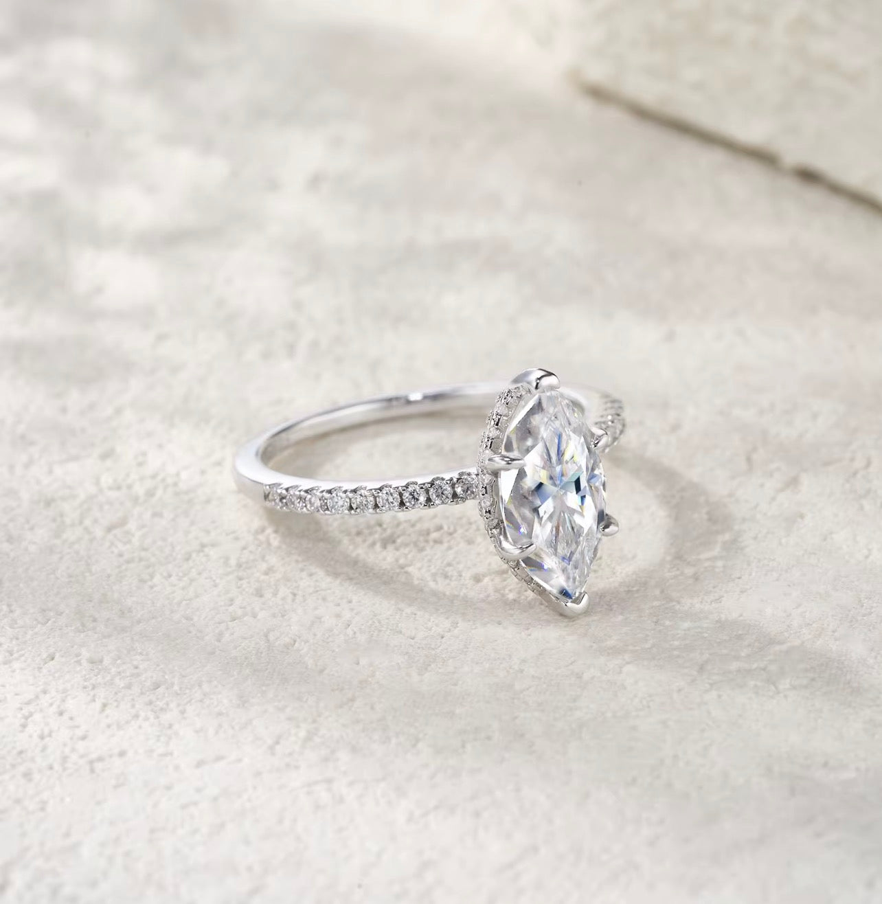 Bague Fiancée — Argent 925 & Moissanite labo