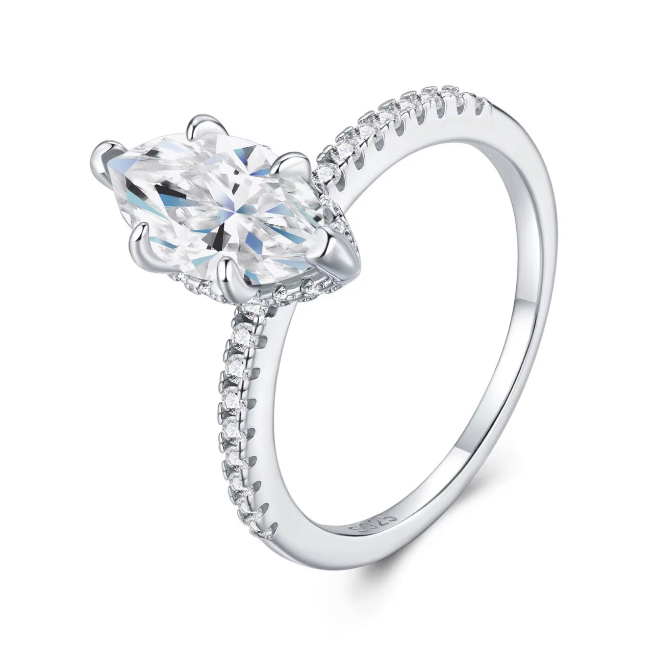 Bague Fiancée — Argent 925 & Moissanite labo