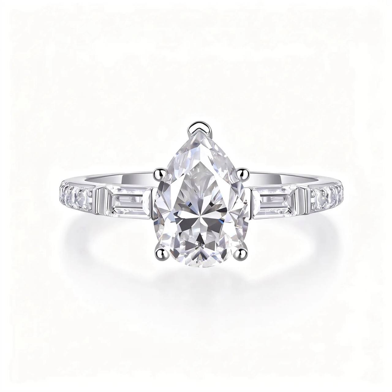 Bague de Fiançailles Vintage – Argent 925 & Moissanite de Laboratoire