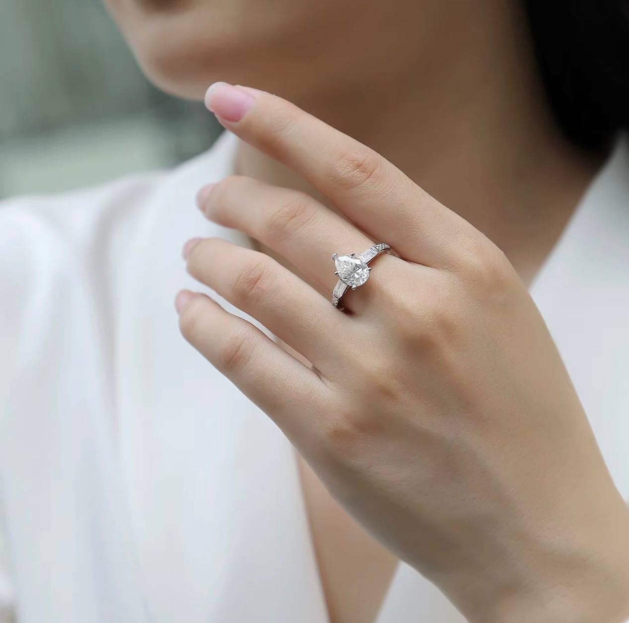Bague de Fiançailles Vintage – Argent 925 & Moissanite de Laboratoire