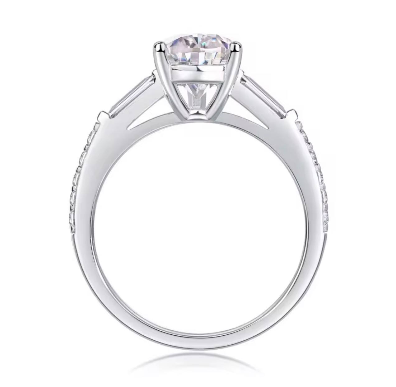 Bague de Fiançailles Vintage – Argent 925 & Moissanite de Laboratoire