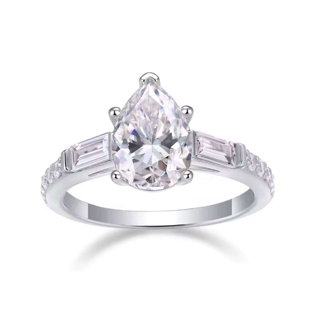 Bague de Fiançailles Vintage – Argent 925 & Moissanite de Laboratoire